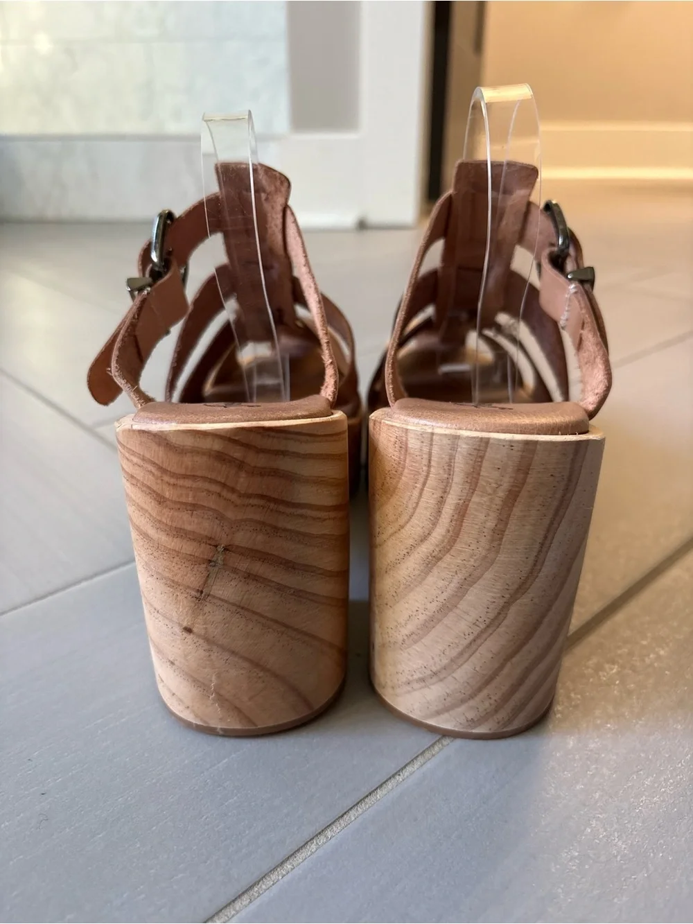 Free People Bellevue Clogs | Multi-Tone Brown Leather Platform Sandals